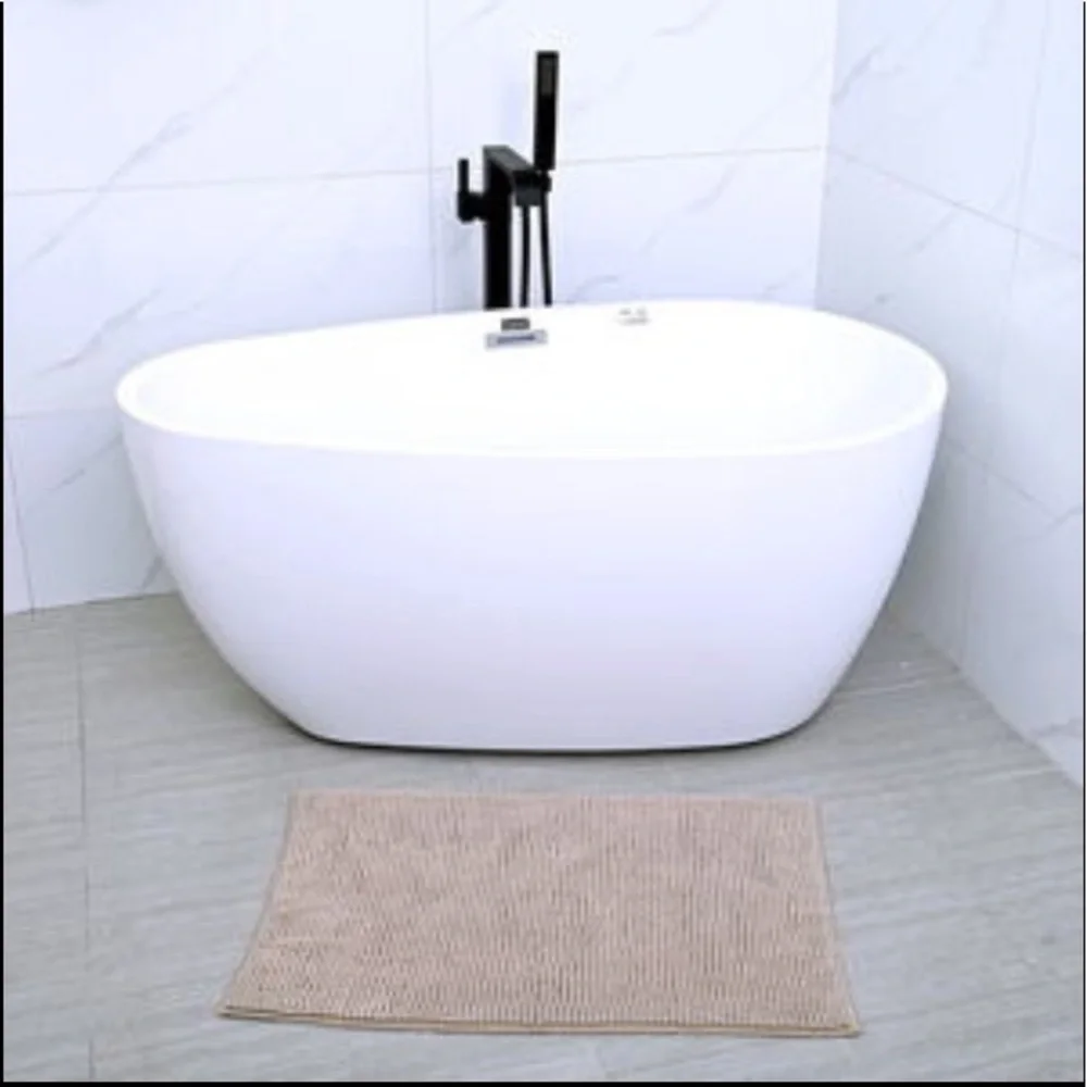 HOMESMART Tan Nude Chenille Bathmat (100% Microfiber, 19.6x31.5)